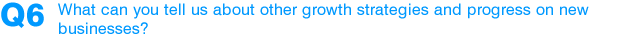 Q6: What can you tell us about other growth strategies and progress on new businesses?