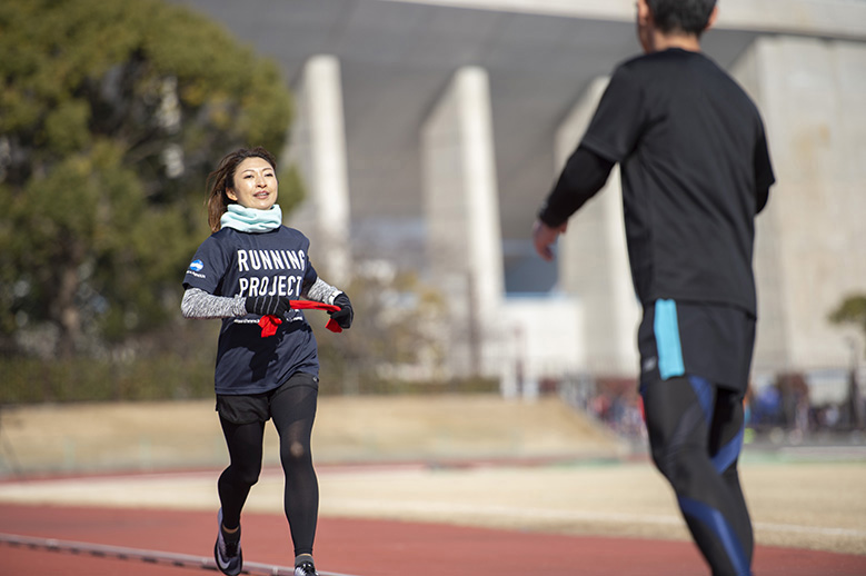 ランニングクリニックin大阪　5. チーム対抗タスキリレー