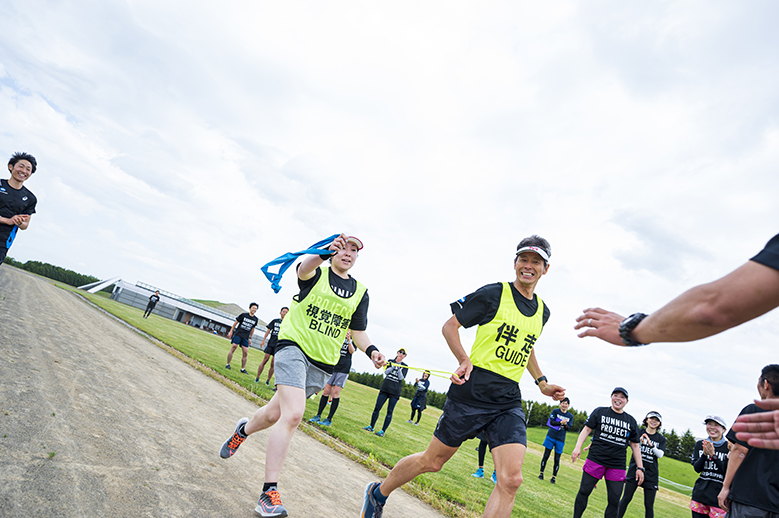 ランニングクリニックin札幌　5. チーム対抗タスキリレー