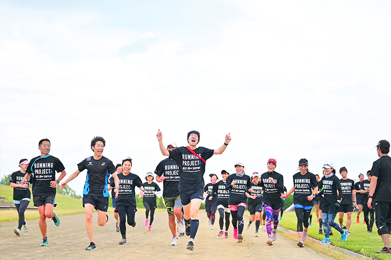 ランニングクリニックin札幌　5. チーム対抗タスキリレー