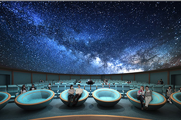 日本初のツインドームを備えた「コニカミノルタプラネタリア TOKYO」