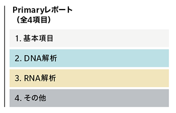 Primaryレポート（全4項目）