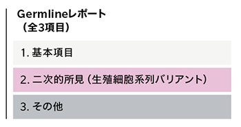 Germlineレポート（全3項目）