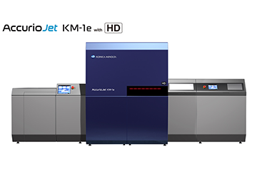 29インチ枚葉UVインクジェット印刷機「AccurioJet KM-1e」にHDモードを新たに搭載