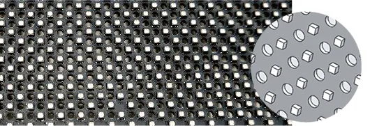 Numerous sound holes in the LED panel